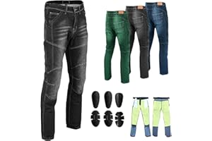 Profirst Global Jean de moto en Kevlar pour homme - Protection CE - Doublure en Kevlar - Entièrement protectrice - Jean de moto pour homme et garçon