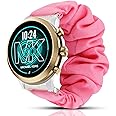 Compatible for Michael Kors MKGO Band, LvBu Fabric Elastic Scrunchie Elastic Watch Band Women Cute Replacement Straps Compatible for Michael Kors Access Gen 4 MKGO Smartwatch