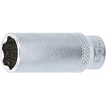 Inserti Bussola BGS Super Lock - 1/4", 4mm, Profilo Ondulato, Acciaio Cromato