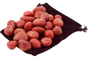 Healing Crystals India Witchcraft Crystals Viking Rune Hand Casting Kit Chakra Healing River Stones Reiki Crystals Gemstones Crystals Occult Decor Pagan Decor Wiccan Jewelry