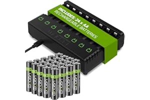 Venom Rechargeable Battery Charging Dock plus 24 x AA 2100mAh Batteries