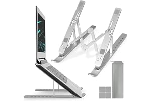 AUXHCYL Laptop Stand for Desk, Ergonomic Adjustable Laptop Riser, Aluminum Portable Laptops Holder, Compatible with Macbook, Lenovo, Dell, HP, Air Pro, Samsung and More 10-15.6" Notebook & Tablet
