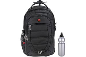 Trolley NEW BAGS BUSINESS PRO 2 Rucksacktrolley Trolleyrucksack Pilotentrolley mit Laptopfach + CO2 Flasche