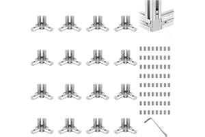 18 st 2020 aluminium extrudering T-spår hörnfästen | 3-vägs kontakter för 2020-serien 2040 T V-spår, aluminiumprofil rambeslag, med skruvar och skiftnyckel