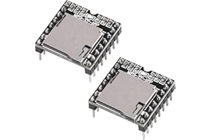 KOLRID 2 Pcs DFPlayer Mini MP3 Player Modul Audio Voice Decode Board Sound Modul Unterstützung TF Card und USB Flash Laufwerk für A rduino Lautsprecher