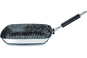 MEPRA Glamour Diamond Square Grill, acciaio inossidabile 18/10, diametro 28 cm