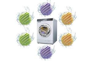 WUGAUWOR 6 Stück Waschbälle für Waschmaschine, 5,6cm Trocknerbälle für Wäschetrockner, Umweltfreundliche Trocknerball für alle Kleidung - Hypoallergen, Energiesparend & Wiederverwendbar