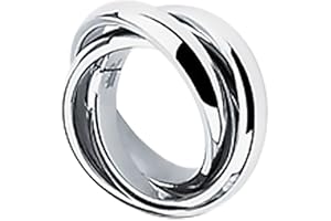 Taffstyle® Damen Verlobungsring Wickelring Designer Schmuck 3 in 1 Ring Edelstahl - Silber