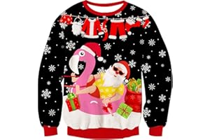 Goodstoworld Unisex Ugly Christmas Sweater Herren Weihnachtspullover Neuheit Dinosaurier Faultier Katze Strickmuster Damen Weihnachten Strickpullover S-XXL
