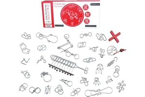 Chonor Mini Denkspiel Knobelspiel Set aus Metall, 32St. Metall-Knobelei IQ Spiele 3D Puzzle Geduldspiele Logikspiele Rätsel Brainteaser Intelligenz Pädagigisches Spielzeug für Kinder und Erwachsene