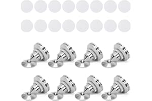 LAMPTOP 8 pièces de Pointes de Haut-Parleur argentées, Support de Haut-Parleur, Haut-Parleur HiFi Audio Amplificateur DAC CD Isolation Stands Cônes Pieds Antichoc Base Pad