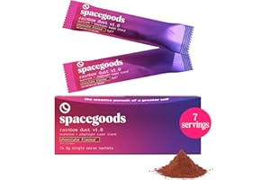 SPACE GOODS Spacegoods Rainbow Dust 7 Day Sachet Pack | Flavoured Mushroom Coffee | 80mg of Natural Caffeine | Lions Mane, Chaga, Ashwagandha & Vitamin B5 | Experience Sharper Focus, Energy & Calm | Chocolate