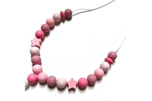 Il Mondo di Noah Collana Portaciuccio, Catenella Porta Succhietto da Spiaggia in Silicone con Adattatore (Rosa)