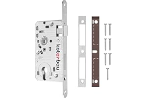 KOTARBAU® Serrure à mortaiser 72/55 mm DIN gauche acier galvanisé inoxydable qualité supérieure résistante argent