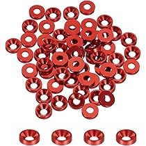 Guarnizioni Colorate Per Bulloni Guarnizione Testa Cono In Alluminio Anodizzato - Per Viti M2-M8, Lavatrice, Colori Assortiti Rondella Conica Per Bulloni M2-M8 - Foto 3