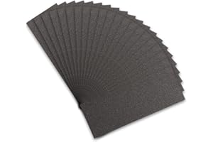 STEBRUAM Papier de Verre, Papier Abrasif 180 Grains Utilisé pour polir le métal le bois les voiture, 21 Pièces Papier à Poncer 9x3,6 pouces