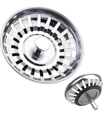 2 stuks gootsteenzeef plug | Premium roestvrij staal voor gootsteen vervanging afvoerstop voor voedsel/haarvanger, gat diameter 78 80 82 84 mm (78 mm 2 stuks gootsteenzeef plug | Premium roestvrij staal voor gootsteen vervanging afvoerstop voor voedsel/haarvanger, gat diameter 78 80 82 84 mm (78 mm