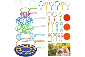 OSDUE Set di 30 bolle di sapone per bambini, grandi bolle, bacchetta magica, attività estive all'aperto