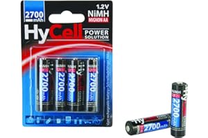 ANSMANN HyCell Mignon bateria AA 2700 mAh NiMH bez efektu pamięci, 4 sztuki w opakowaniu fotograficznym, aparat cyfrowy, do zabawy
