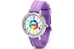 Kiddus Analogowy zegarek edukacyjny dla chłopca, dziewczynki. Naucz się czytać zegar dzięki naszemu łatwemu systemowi Time Teacher, ćwiczenia w zestawie. Zaprojektowany w Barcelonie, ciągnąć