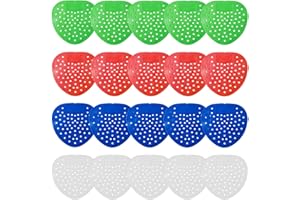 YPYMOD 20 Stück Duftende Urinal Anti-Blocking Deodorant Filter für öffentliche Toiletten in Hotels, Einkaufszentren, Schulen und Anderen Orten(19cm*17.6cm, 5 Rot, 5 Blau, 5 Weiß, 5 Grün)