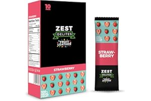 Zest Delites Rolady Owocowe Truskawki, Owoce w Skórce, Zdrowa Przekąska, 25g x 10, Wegetariańskie Przekąski w Lunchboxie, Batoniki Owocowe