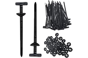 BAFANGLAIUK 100 Stück Nylon Universal Cable Tie Buckle, 2025 Kabelbinder für Autohalterung, Self-Locking Ties Holder,Multipurpose Plastic Cable Ties Tool,Wiederverwendbare Kabelbinder für Car Daily Repair