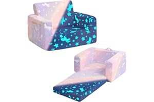 ‎YOTATING YOTATING 2-in-1-Kinder-Sofa-Stuhl, Glühen im dunklen Cabrio-Kleinkindstuhl, um Kinder Sofa Stuhl Klapperhalterstuhl für Mädchen oder Jungen auszuschalten