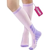 CAMBIVO Compression Socks Women Men 3 Pairs, Compression Socks 20-30 mmHg | Compression Socks Promote Blood Circulation Muscl