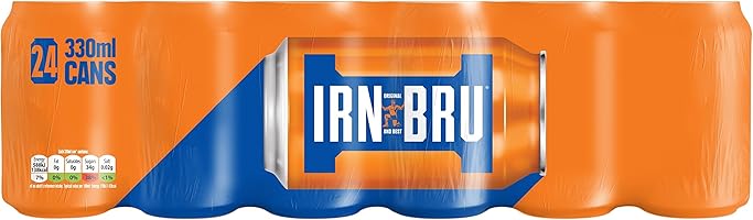 IRN-BRU Soft Drink Cans, 330 ml, Pack of 24