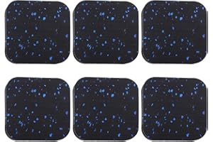 EMSEA 6 szt. maty do bieżni o wysokiej gęstości pogrubione czarne niebieskie kropki dom antywibracyjne izolacja dźwiękowa podłoga sprzęt do ćwiczeń podkładki