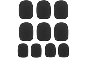 USTNIR Mikrofon-Schaumstoff mit 8 Windschutz-Mikrofonabdeckungen in Schwarz - Perfekt für Bühnenperformance, Unterricht und Tagungen