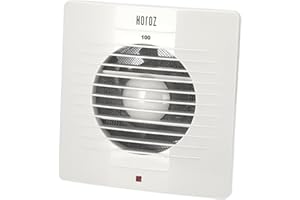 Horoz Electric Ventilateur de Salle de Bain 100 mm 12 W Blanc - Extracteur d’Air Mural Silencieux en ABS avec Grille de Protection 43 dB - Contre l’Humidité et la Moisissure