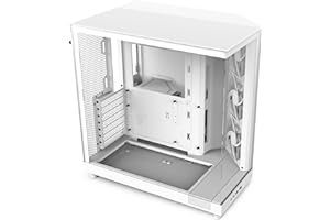 NZXT H6 Flow | CC-H61FW-01 | Boîtier Moyen-Tour Compact Double Chambre Airflow | Panneaux panoramiques en Verre | Panneaux Airflow Haute Performance | Comprend 3 Ventilateurs 120 mm | Blanc