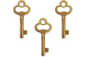 ‎CREATIVE DECO Creative Deco 3 x Zapasowy Klucz do Drewnianych Pudełek | Dodatkowy Kluczyk | Idealny do Wszystkich Naszych Zamykanych Pudełek