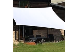 Clara Shade Sails - White Square 5m Sun Shade Sail, Conservatory Sail Shades, Pergola Canopy, Garden Sail Canopy Waterproof, Patio Gazebo, Garden Tent, Outdoor Sun Sail Shade, Garden Awning