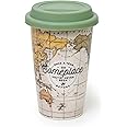 Legami - Tu Vuò Fa' L'Americano, Tazza in Porcellana New Bone China a Doppio Strato, 300 ml, Tema Travel, Tiene al Caldo le B