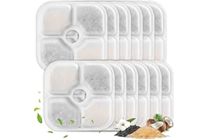 MyfatBOSS 12 Stück Trinkbrunnen Filter für Pixi Katzenbrunnen, Katzenbrunnen Filter für 2,5L Wasserbrunnen für Katzen Hunde 43717