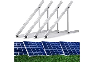 2er Set Solarmodul Halterung 45 Zoll - 1140MM Halterung Solarpanel Flachdach für 2 Solarmodul(300-600W), Universal Alu Dreiec