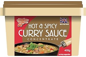 GIFTS DIRECT 2 U Chinese Takeaway Curry Sauce Paste Concentrate 405g HOT and Spicy (Box of 4 Tub)