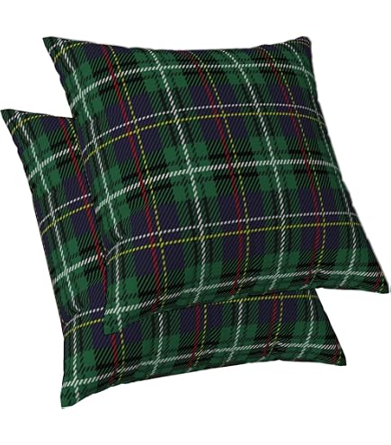 Housses De Coussin Lin Ggaimwf – Motif Carreaux Rouges Ondulés – 40x40cm – Lot De 2 – Pour Canapé, Chambre, Extérieur – Fermeture Cachée
