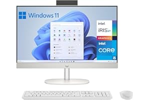 HP All-in-One 24-cr0117ns - Ordenador de sobremesa 23,8" Full HD con cámara, Teclado y ratón inalámbricos (Intel Core i5-1335U, 16GB RAM, 512GB SSD, Windows 11 Home) Blanco