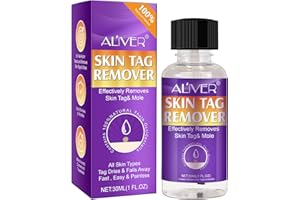 REBODUM Wart & Skin Tag Remover - Fast Acting Removal Kit for Face, Neck, Underarms - Natural Plant Based Formula, 30ml Bottle