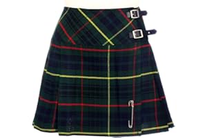 The Scotland Kilt Company Women's Scottish Mini Billie Kilt Mod Skirt in Wallace Tartan - Ladies Stylish Highland Dress Outfit