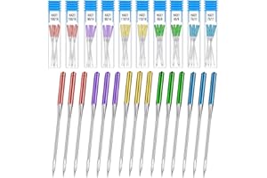 MENNYBACK 30 Pcs Sewing Machine Needles – Universal Regular Point, 5 Sizes Color-Coded, Compatible with Singer, Brother & Most Machines, Essential for Fabrics & Home Sewing Projects, Beginners and Pros Alike