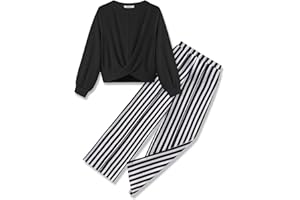 Arshiner Ragazze Set di Abbigliamento Bambini Felpa con Pantaloni Set Autunno Inverno Tempo Libero Tuta Sportivo Abbigliamento per Ragazze 5-13 anni