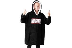 Marvel Spiderman Plaid Capuche Enfant Ado Couverture Polaire Portable Avengers Hulk Captain America Thor Hoodie Oversize Cadeau Garçon