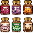 Beanies Instant Coffee Bundle – Chocolate Lovers Variety Pack, 300g (50g x 6 Pack) – Sugar-Free, Low-Calorie, Freeze-Dried Coffee with Rich Chocolate Flavours, Vegan, Perfect for Iced Coffee