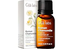 Gya Labs Aceite esencial de manzanilla romana orgánica para dormir, difusor y dolor - Aceite esencial de manzanilla romana de grado 100% terapéutico orgánico para la cara y la piel (10 ml)