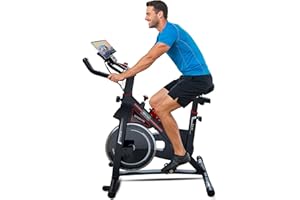 ‎ASVIVA AsVIVA S14 Indoor Cycle Speedbike – Heimtrainer Fitnessbike mit 15 kg Schwungmasse, Bluetooth Fitnesscomputer, App-kompatibel, verstellbarer Sattel & stufenloser Widerstand